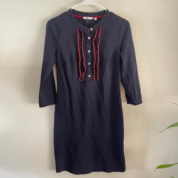 Boden Florence Ponte Sheath Dress Blue Women’s Size 10R Knee Length Work Career - Picture 1 of 10